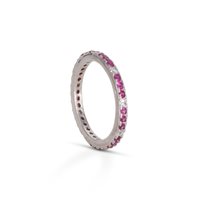 Ring Dilvdò Woman Eternity in Silver Zircone
